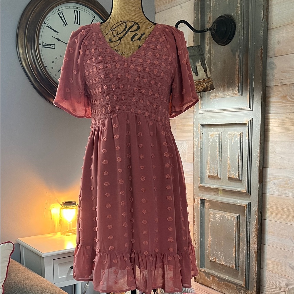 Chic Mauve Midi Dress
